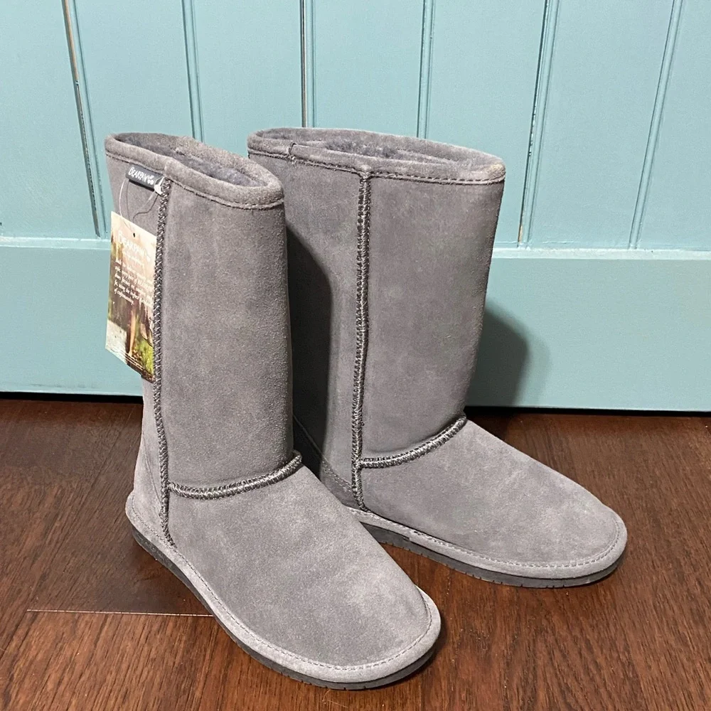 NEW!Bearpaw Emma Charcoal Boots Size 6